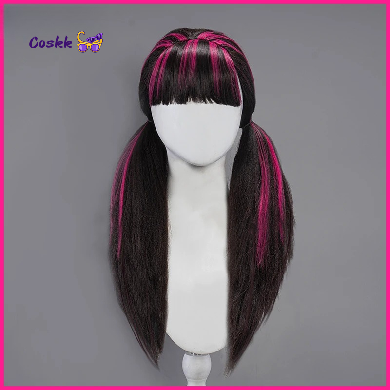 Anime Cosplay Wig Heat Resistant - Draculaura Cosplay Pruik Lang Haar 60CM