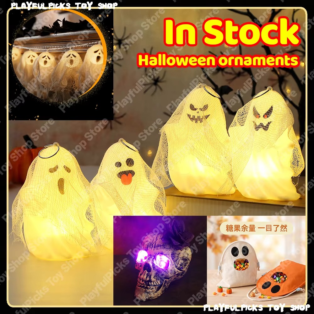 Prank Toys - Op voorraad Halloween Spookhoofd Decoraties Witte
