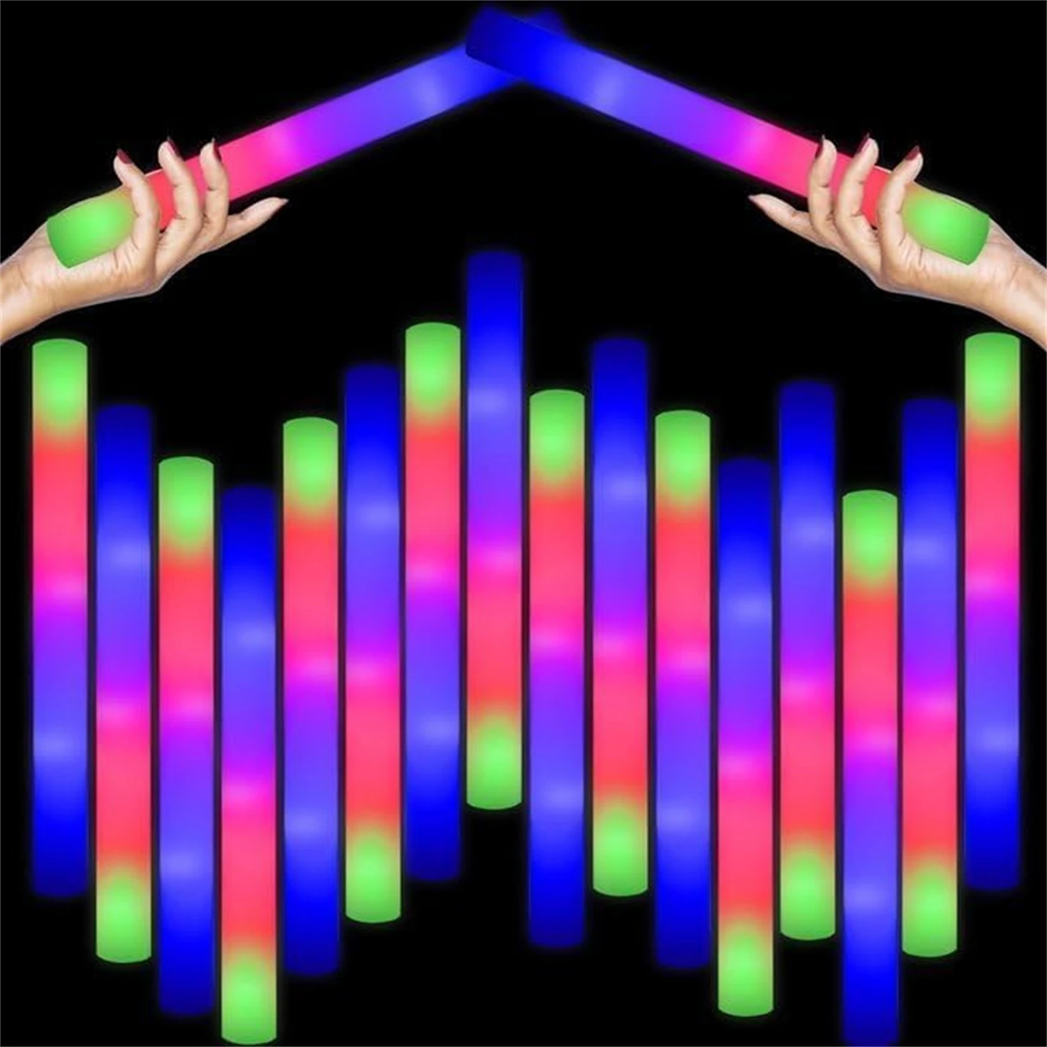 Flashing Led Foam Sticks Party - 50 stuks LED Foam Glow Sticks