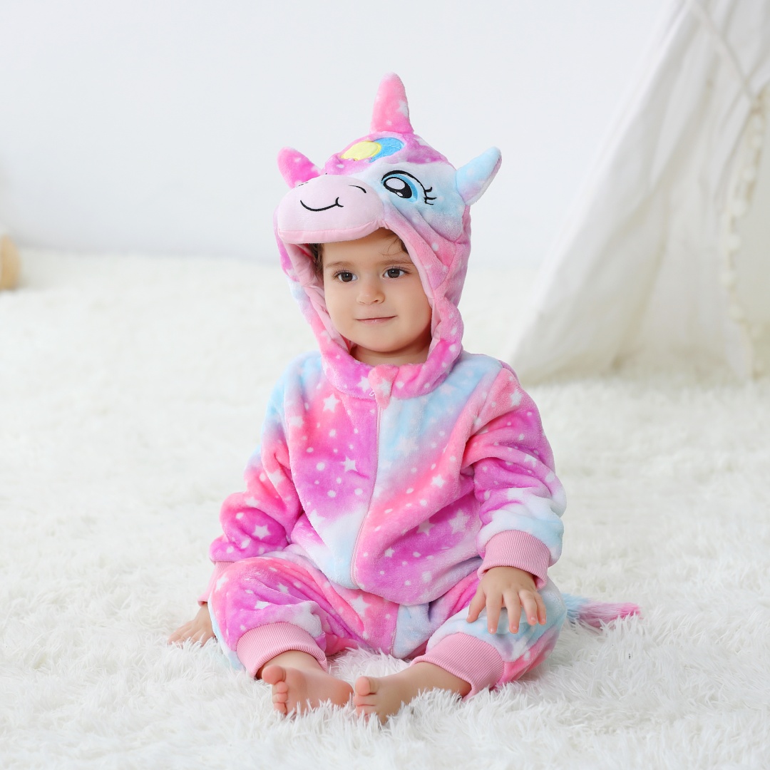Spiderman Jumpsuit Kids - Eenhoorn Baby Jumpsuits met Hoed Flanel