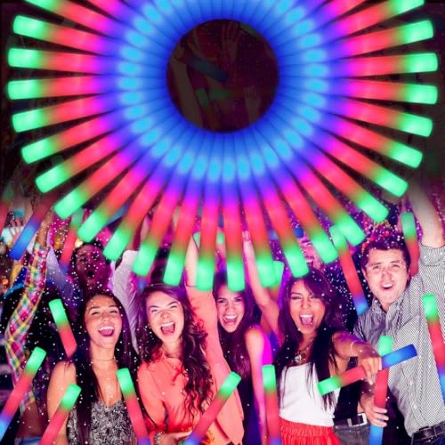 Flashing Led Foam Sticks Party - 70 stuks LED schuim glowsticks bulk,