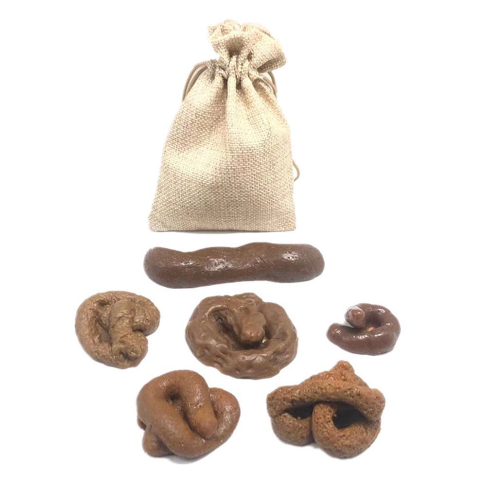 Fake Poop Gag Gift - 6 stuks poep antistress grappige vakantiegadget