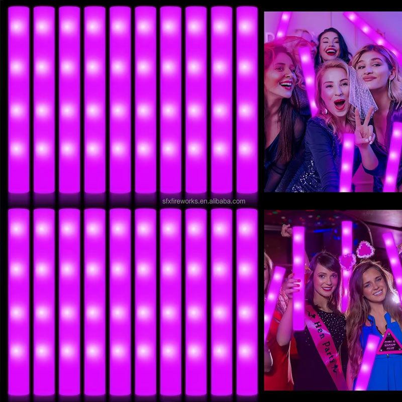 Flashing Led Foam Sticks Party - 20 stuks schuim glowsticks kleurrijke led