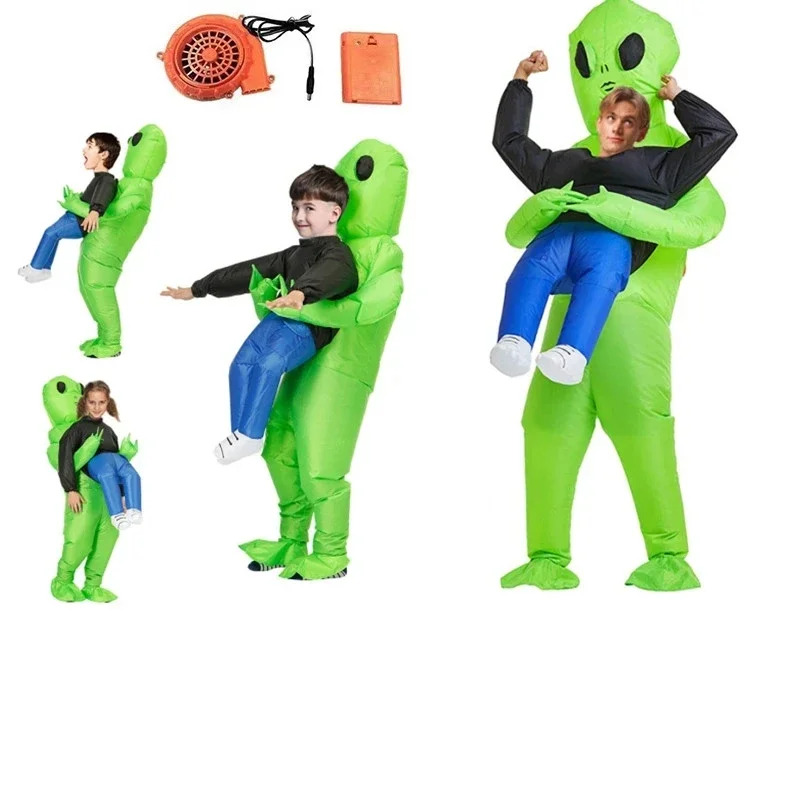Inflatable Dinosaur Costume Adult - EN Monster Opblaasbare Cary Green Alien