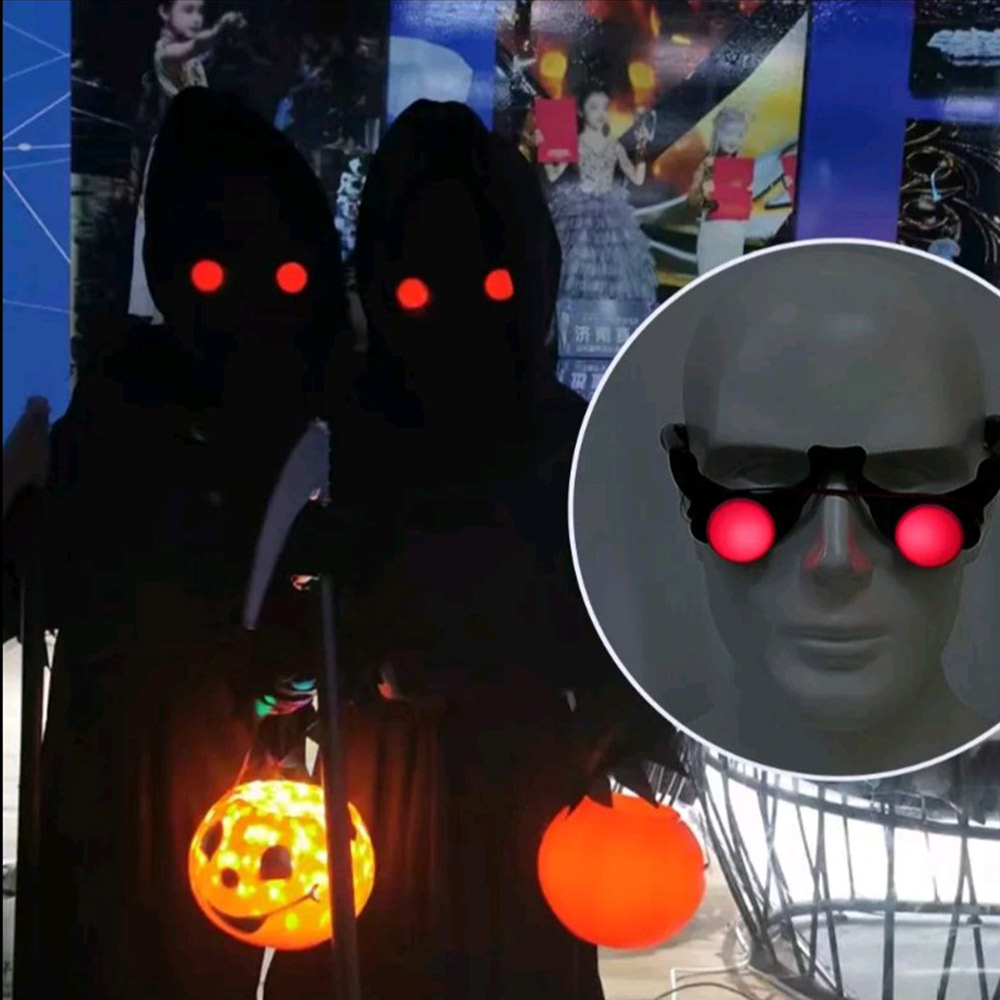 Glow In The Dark Party Glasses - Halloween Horror Rode Ogen Bril Rekwisieten
