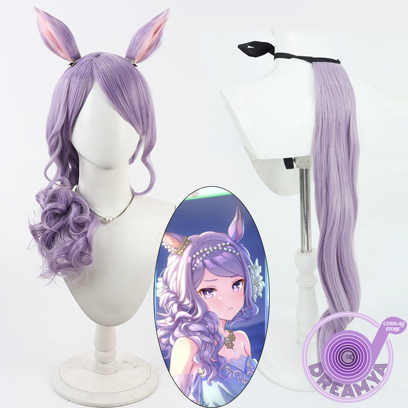 Anime Cosplay Wig Heat Resistant - Mejiro Cosplay Pruik Umamusume Pretty Derby