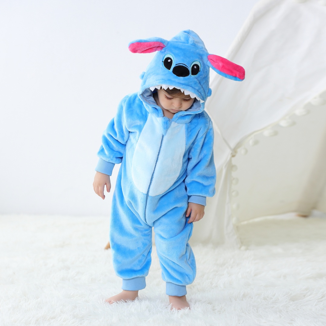 Spiderman Jumpsuit Kids - Baby Kigurumi Stitch Cartoon Romper Baby