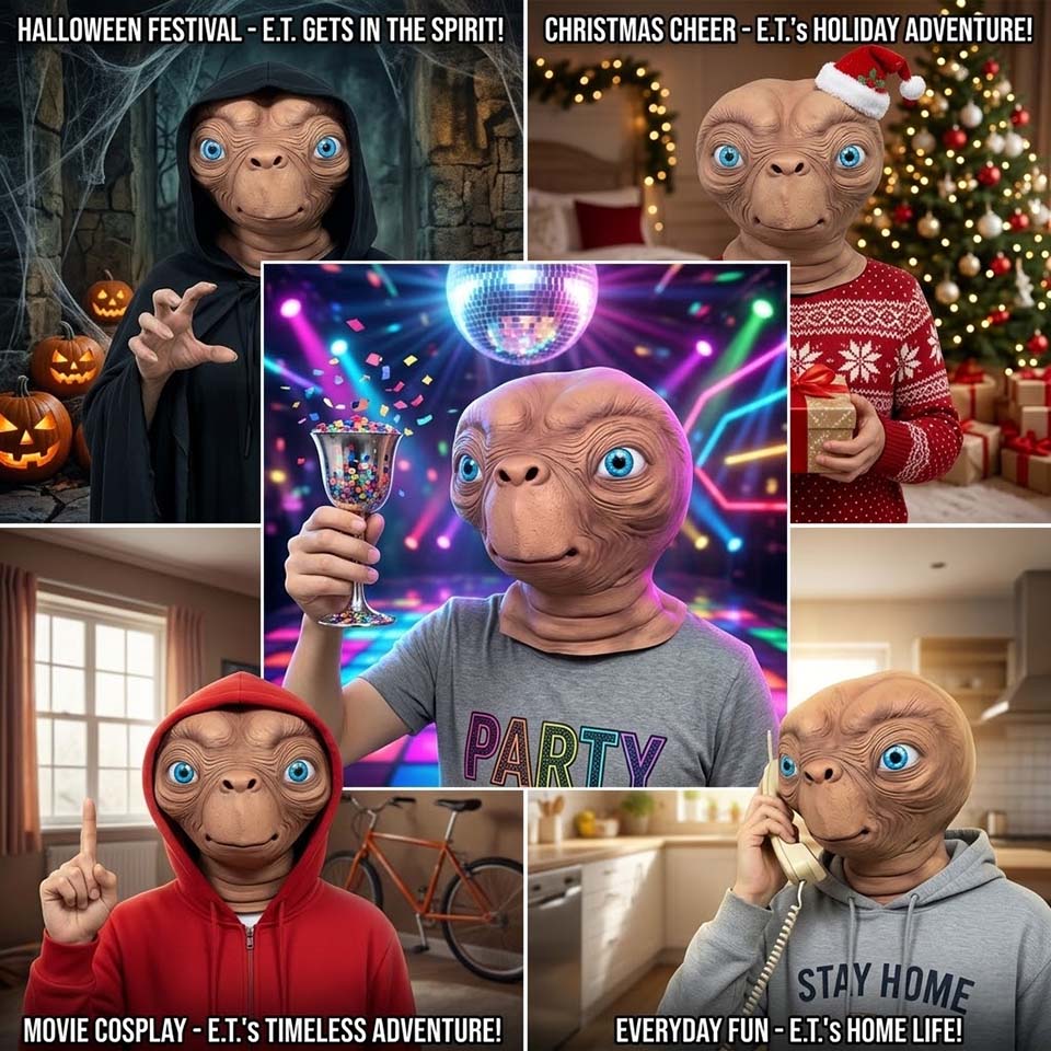Realistisch ET Alien Latex Mas - Latex Alien Mask Realistic recensie en prijs