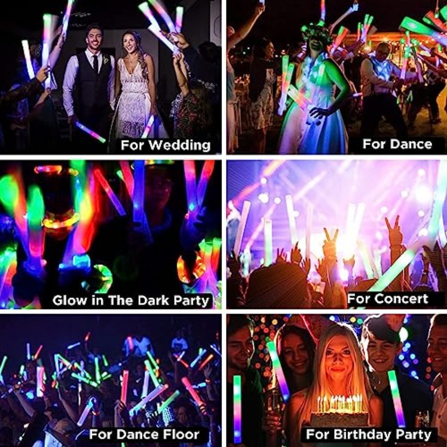 Stuks Schuim Glowsticks Bulk P - Flashing Led Foam Sticks Party recensie en prijs