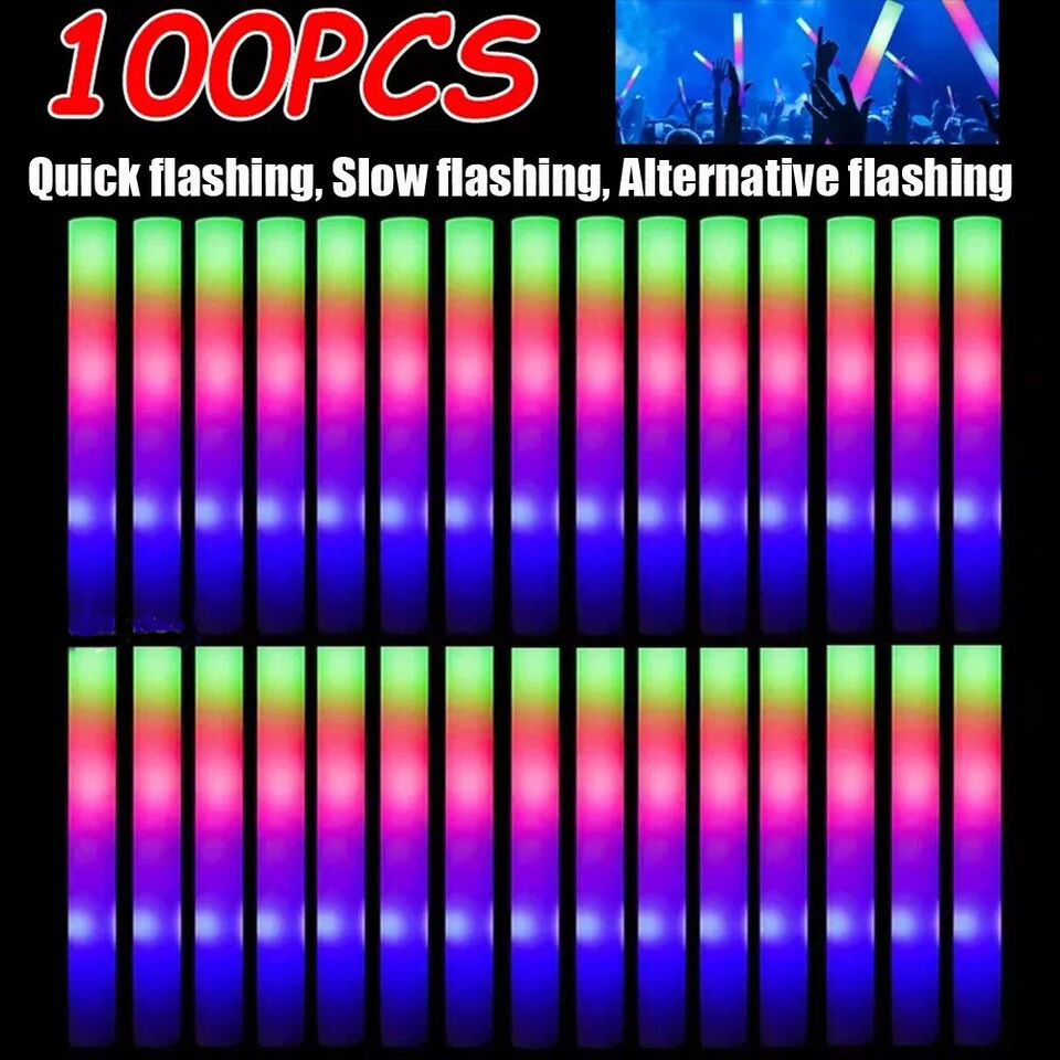 Glow Sticks Bulk 100Pack LED L - Flashing Led Foam Sticks Party recensie en prijs