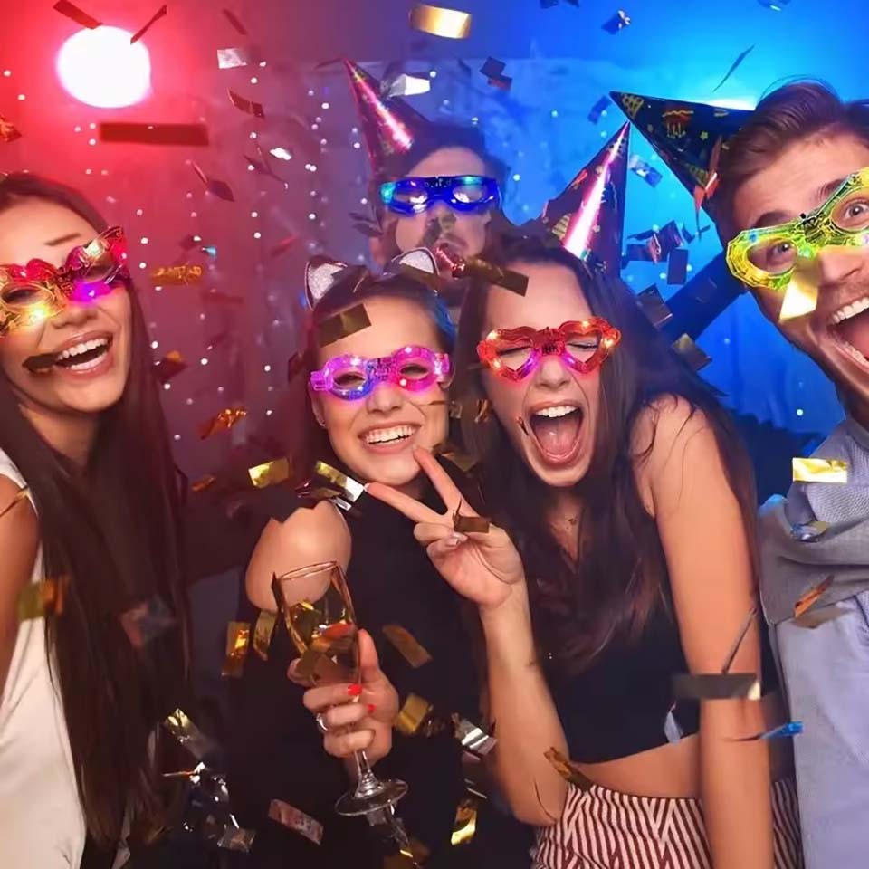 Glow-in-the-dark brillen bulk  - Glow In The Dark Party Glasses recensie en prijs