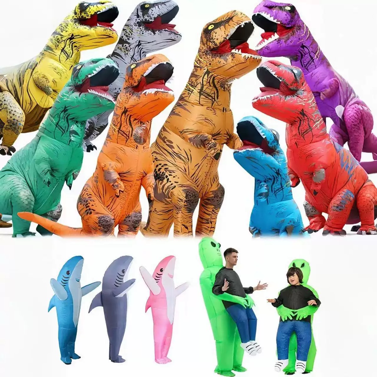 Opblaasbaar T-Rex kostuum voor - Inflatable Dinosaur Costume Adult recensie en prijs