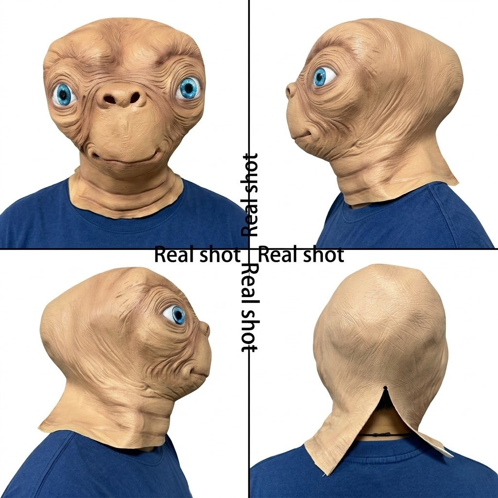 ET Alien Latex Masker Hallowee - Latex Alien Mask Realistic recensie en prijs