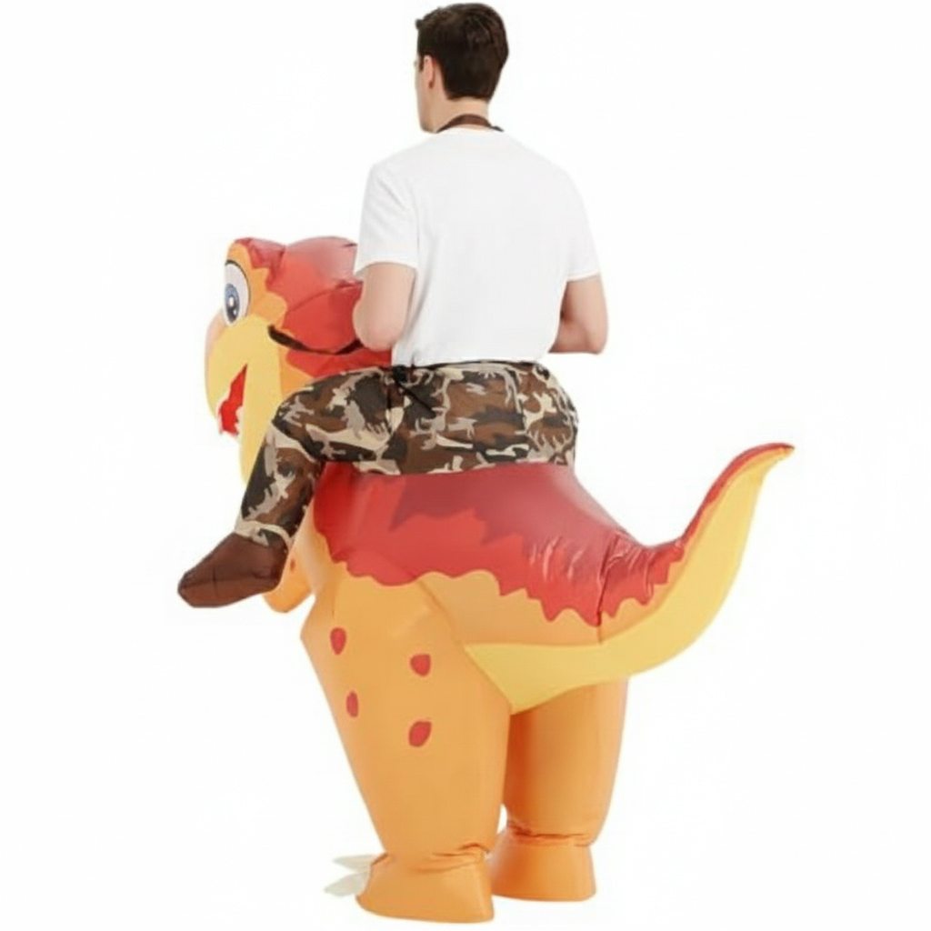 Opblaasbaar dinosaurusrijdend  - Inflatable Dinosaur Costume Adult recensie en prijs