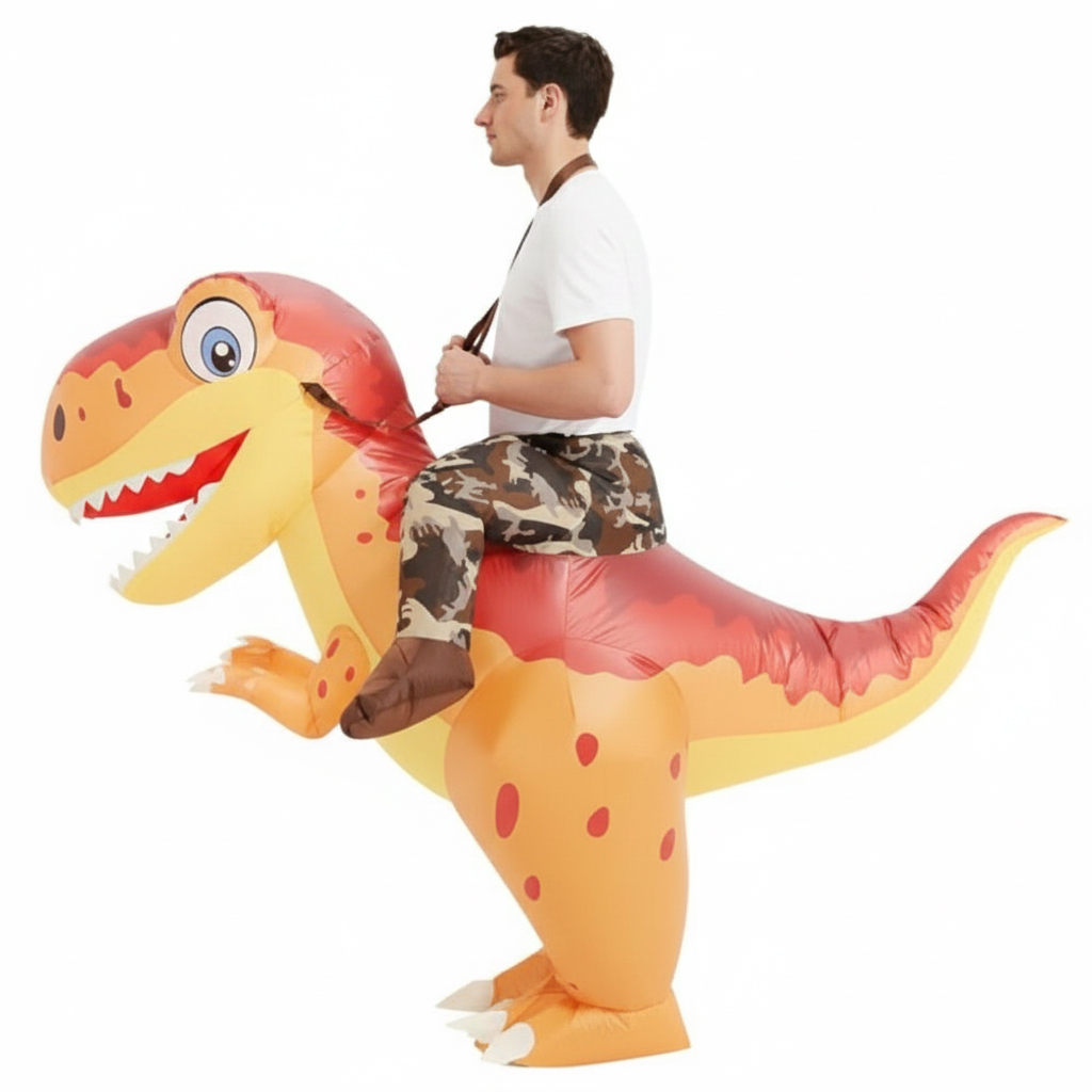 Opblaasbaar dinosaurusrijdend  - Inflatable Dinosaur Costume Adult recensie en prijs
