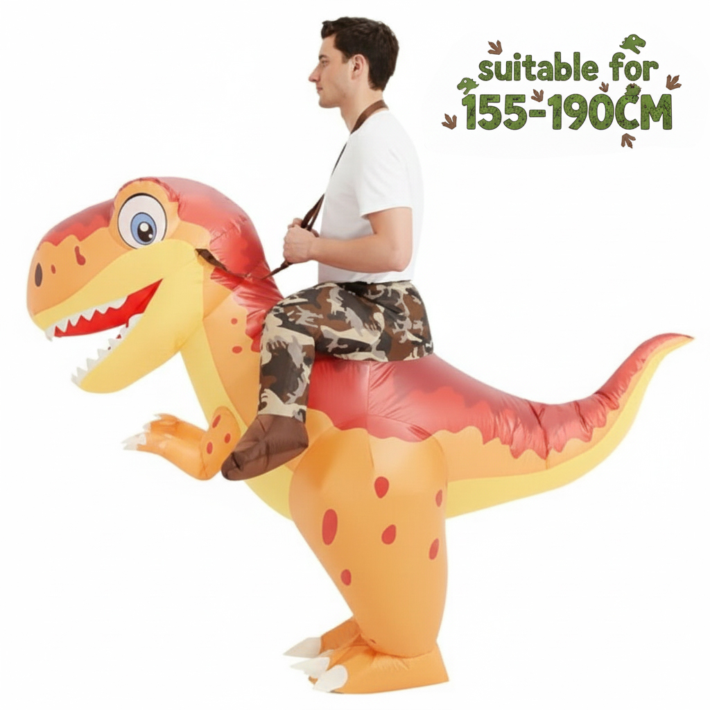 Opblaasbaar dinosaurusrijdend  - Inflatable Dinosaur Costume Adult recensie en prijs