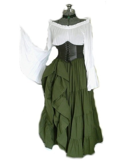 Jurk met hoge taille en lange  - Costumes recensie en prijs
