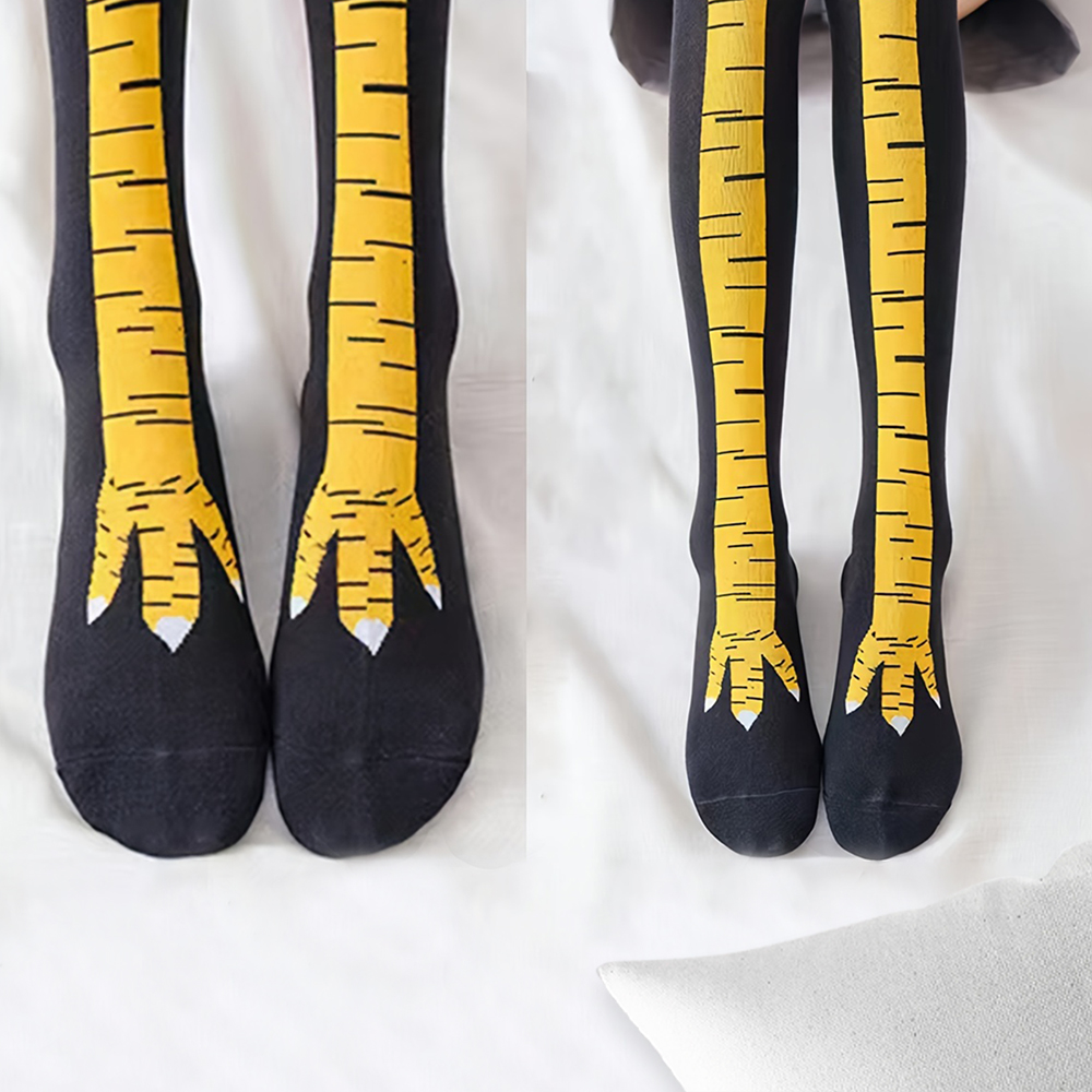1 Paar Dames Kniekousen Trendy - Funny Chicken Leg Socks recensie en prijs