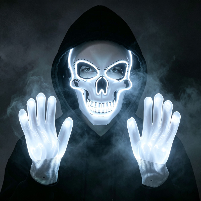 LED schedelmasker met lichtgev - Led Purge Mask Halloween recensie en prijs