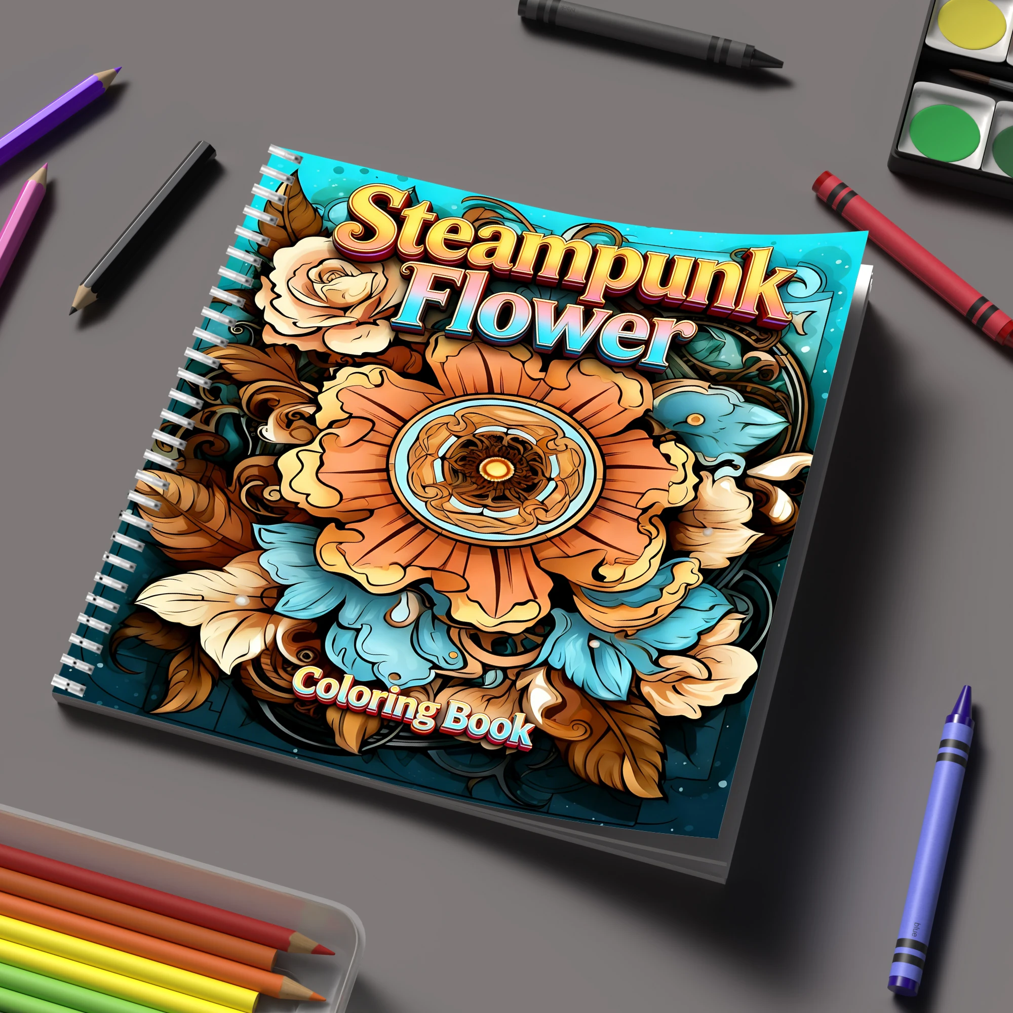 Kleurboek Steampunk Bloemen vo - Party Supplies recensie en prijs