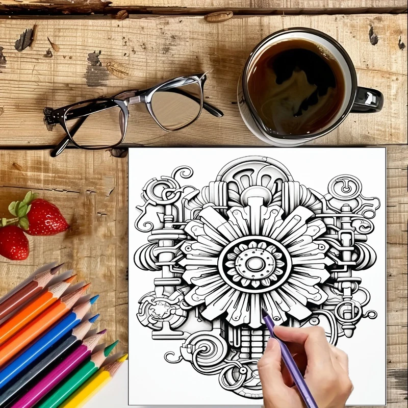 Kleurboek Steampunk Bloemen vo - Party Supplies recensie en prijs