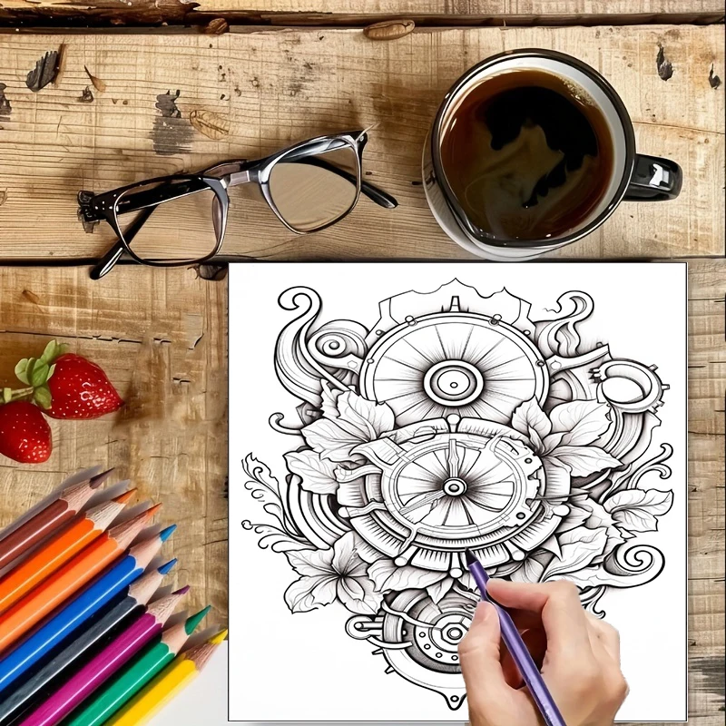 Kleurboek Steampunk Bloemen vo - Party Supplies recensie en prijs