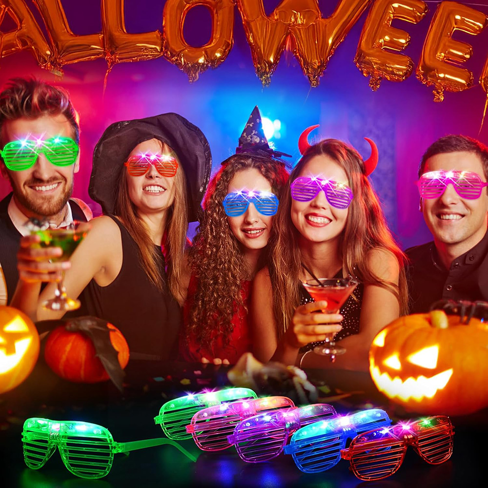 LED-bril 6 neonkleuren Glow In - Glow In The Dark Party Glasses recensie en prijs