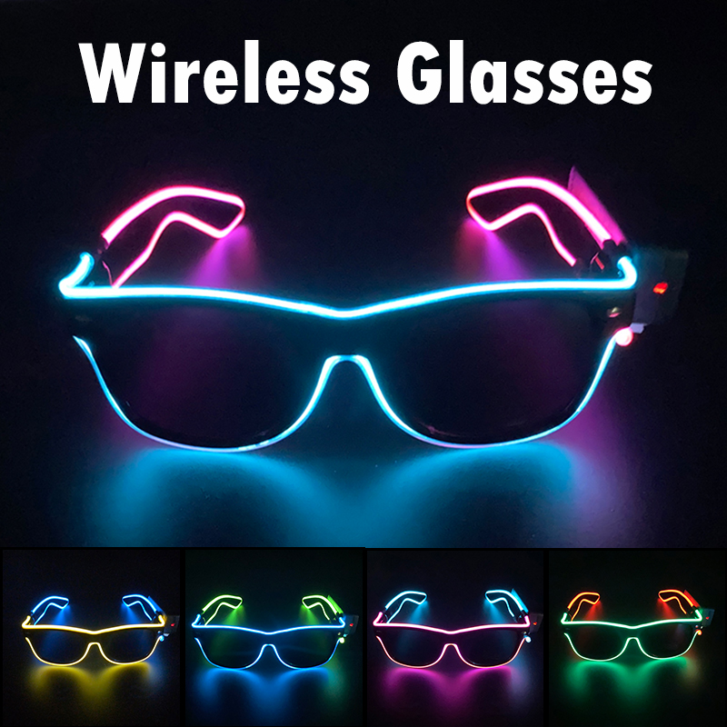 Draadloze coole LED-zonnebril  - Glow In The Dark Party Glasses recensie en prijs