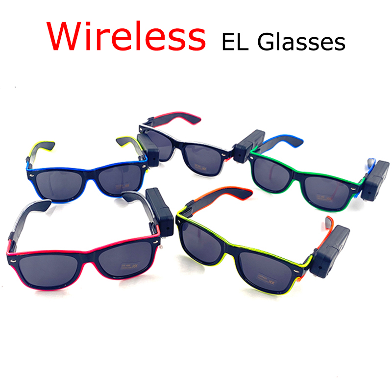 Draadloze coole LED-zonnebril  - Glow In The Dark Party Glasses recensie en prijs